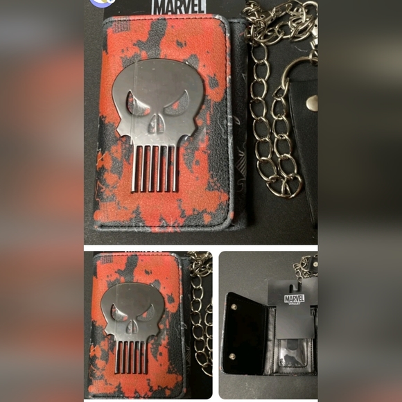 New Punisher skull chain Wallet - Picture 2 of 3